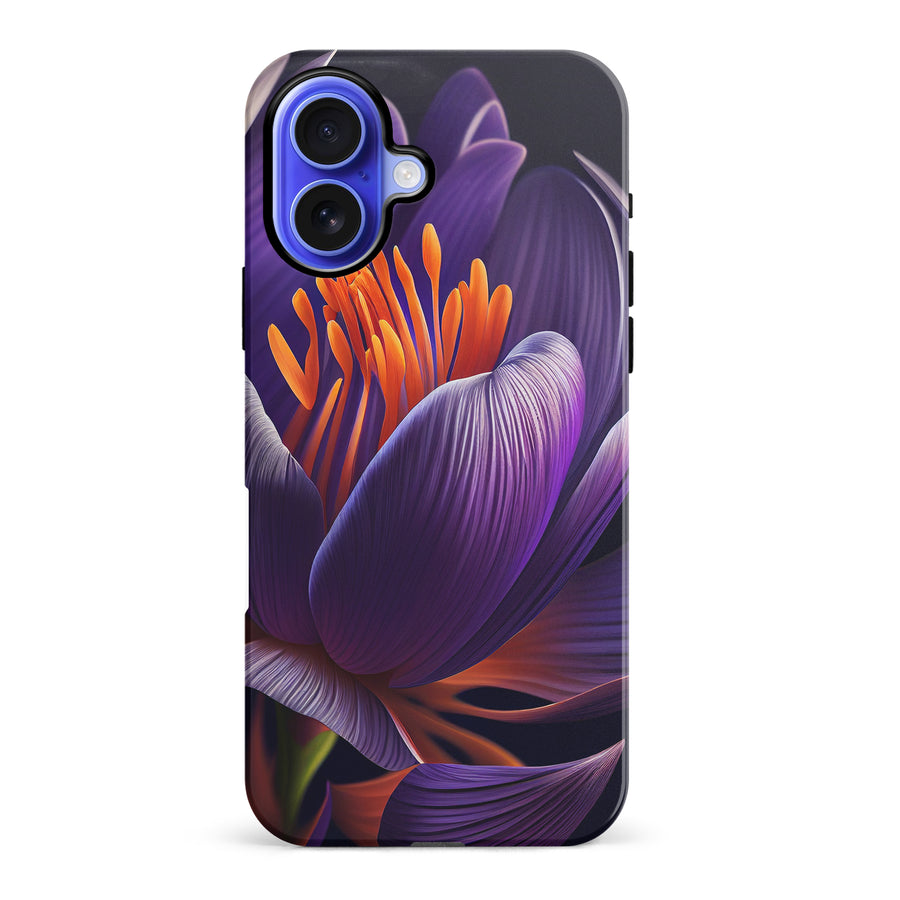 iPhone 16 Plus Crocus Phone Case in Purple