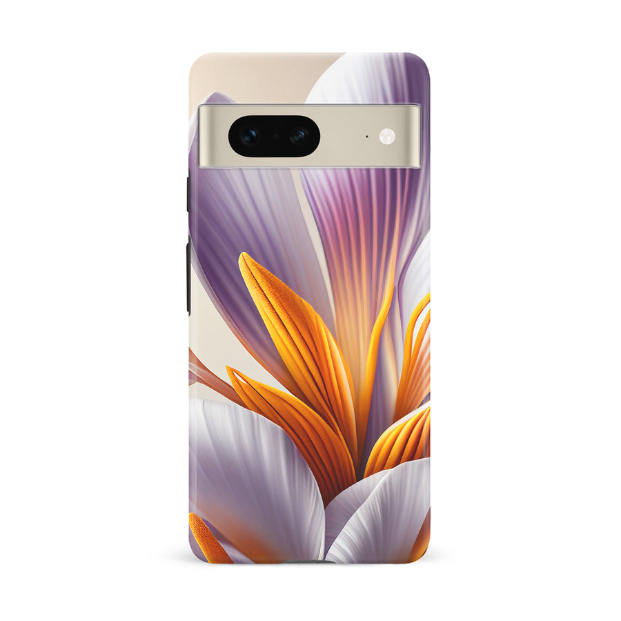 Google Pixel 7 Floral Phone Case in White
