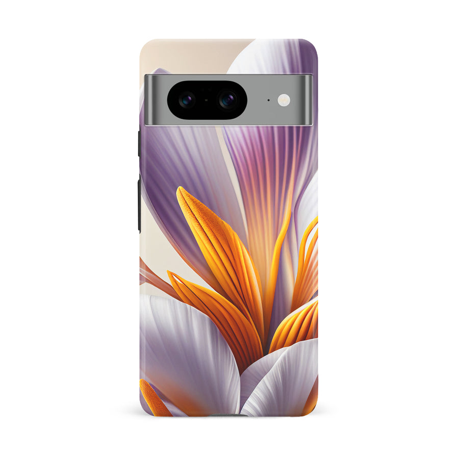 Google Pixel 8 Floral Phone Case in White