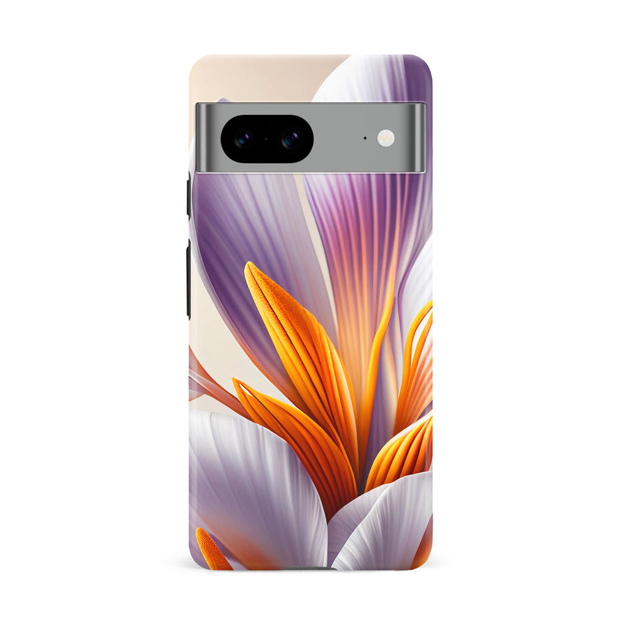 Google Pixel 8A Floral Phone Case in White