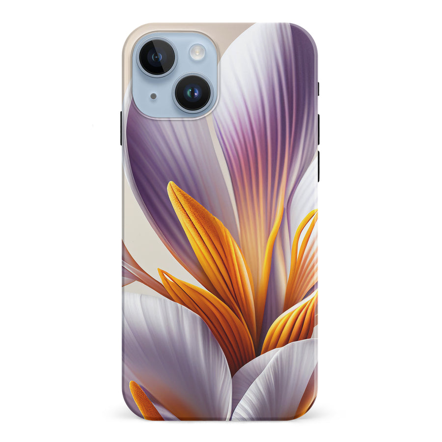 iPhone 15 Floral Phone Case in White