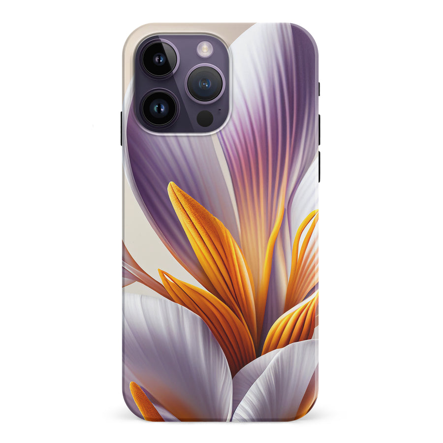 iPhone 15 Pro Floral Phone Case in White