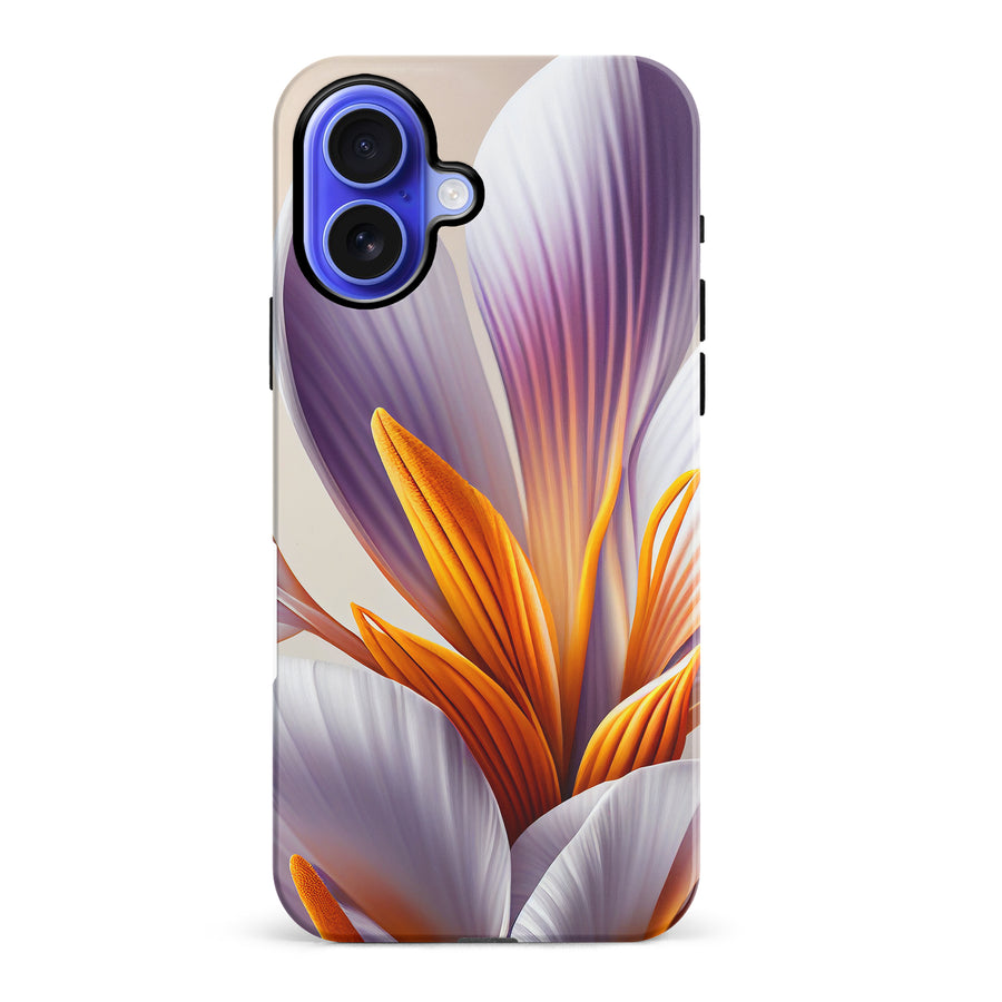 iPhone 16 Plus Floral Phone Case in White