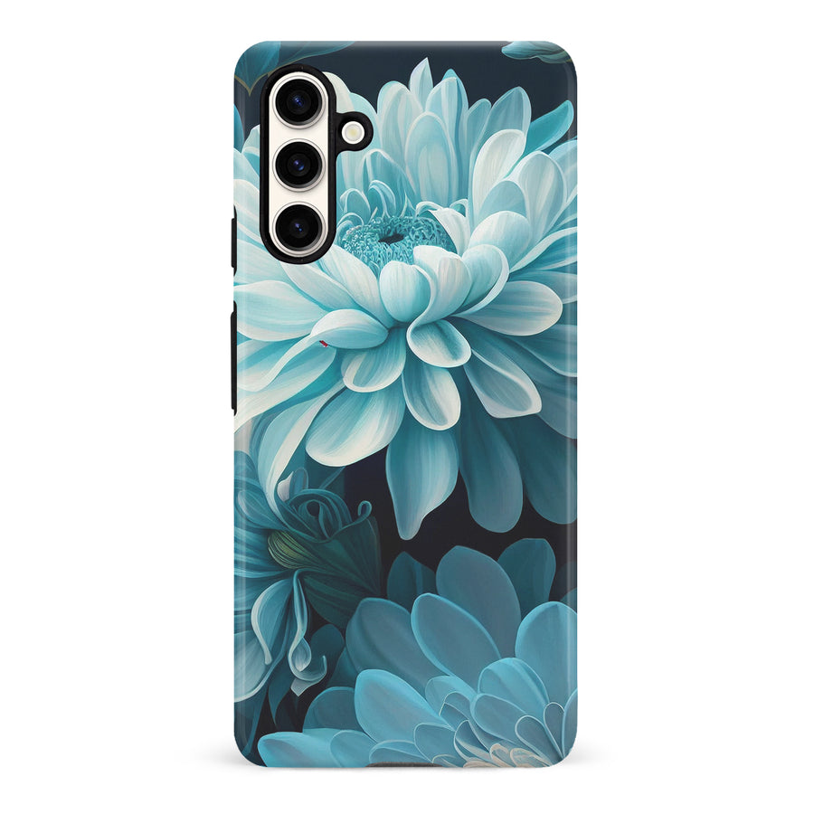 Samsung Galaxy S23 FE Chrysanthemum Phone Case in Blue Green