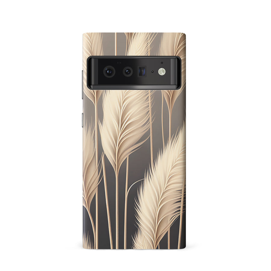 Google Pixel 6 Pampas Grass Phone Case in Cream