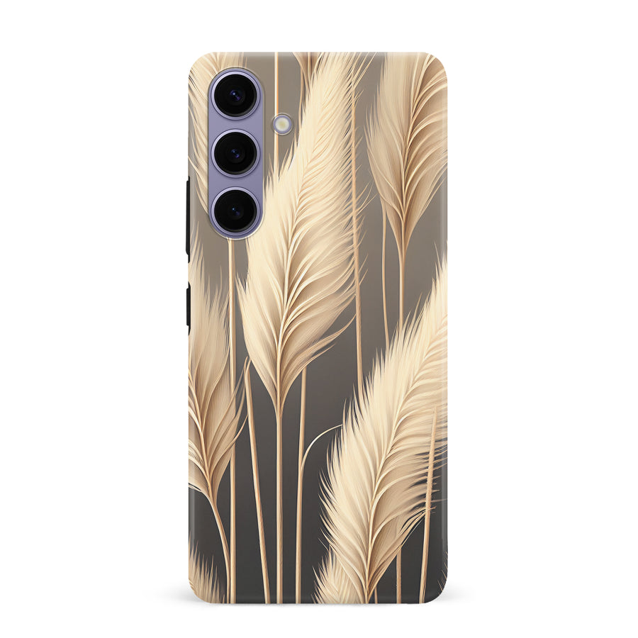 Samsung Galaxy S24 Plus Pampas Grass Phone Case in Cream