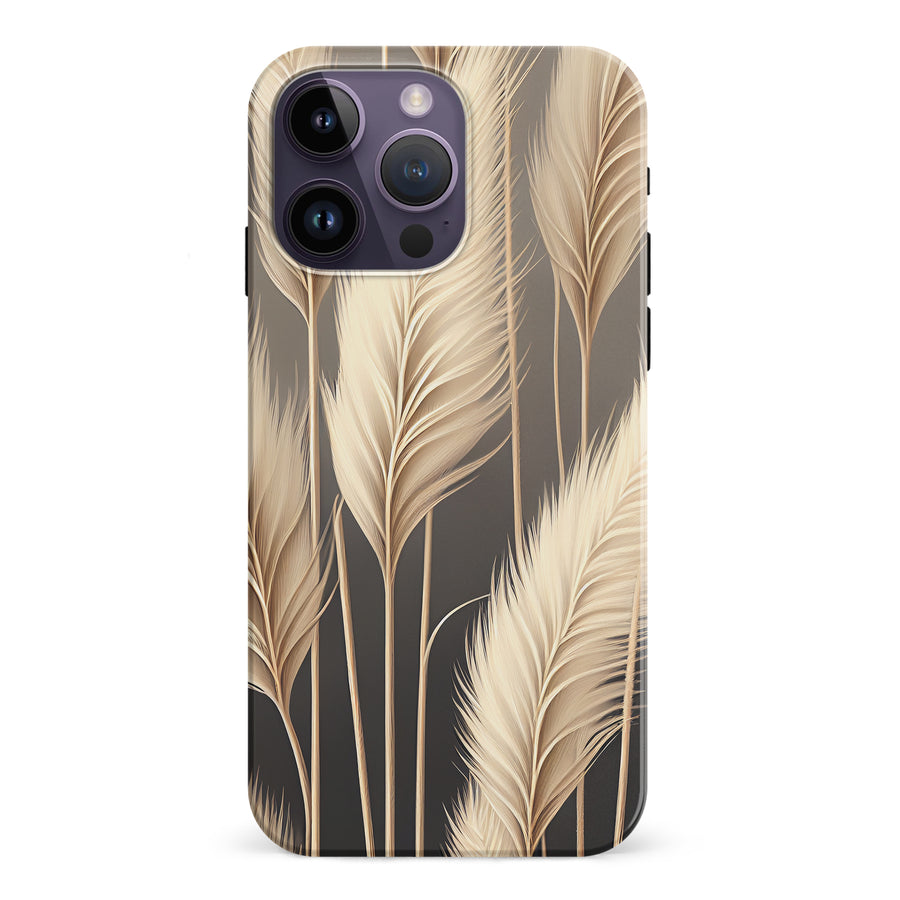iPhone 15 Pro Pampas Grass Phone Case in Cream