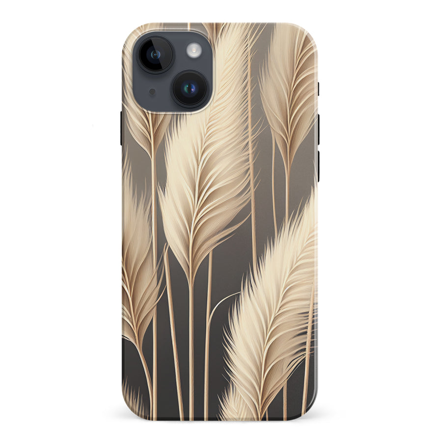 iPhone 15 Plus Pampas Grass Phone Case in Cream