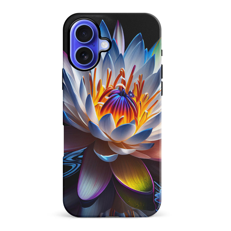 iPhone 16 Plus Lotus Phone Case in Black