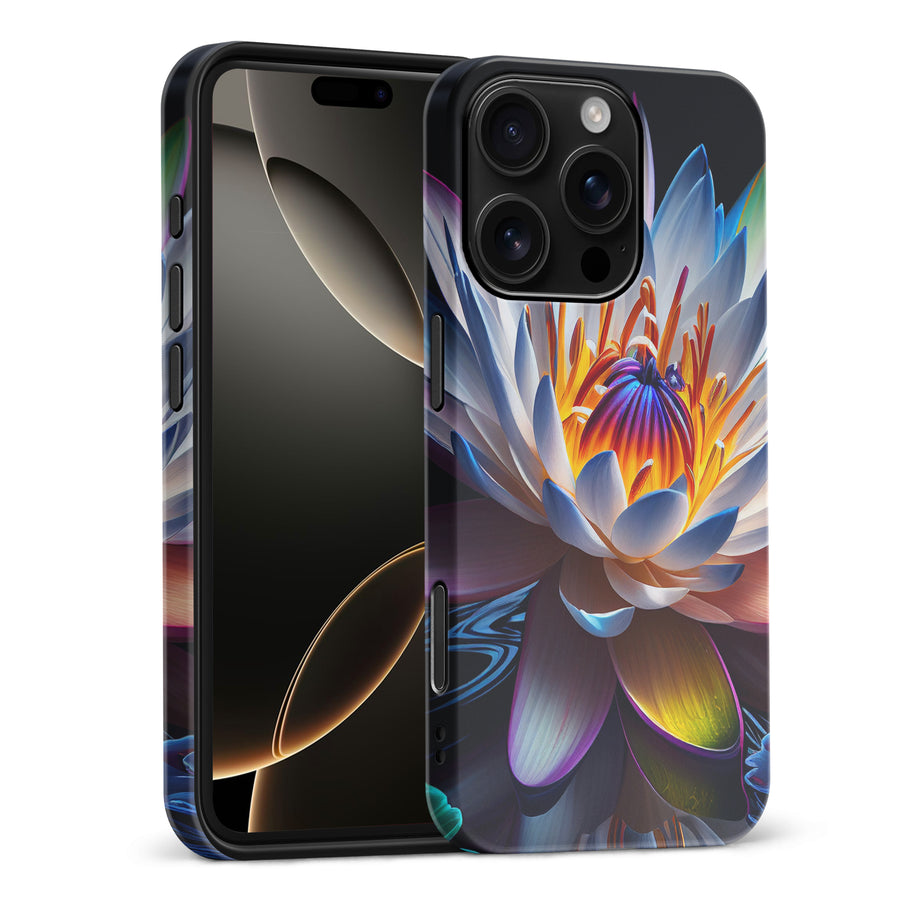 iPhone 16 Pro Max Lotus Phone Case in Black