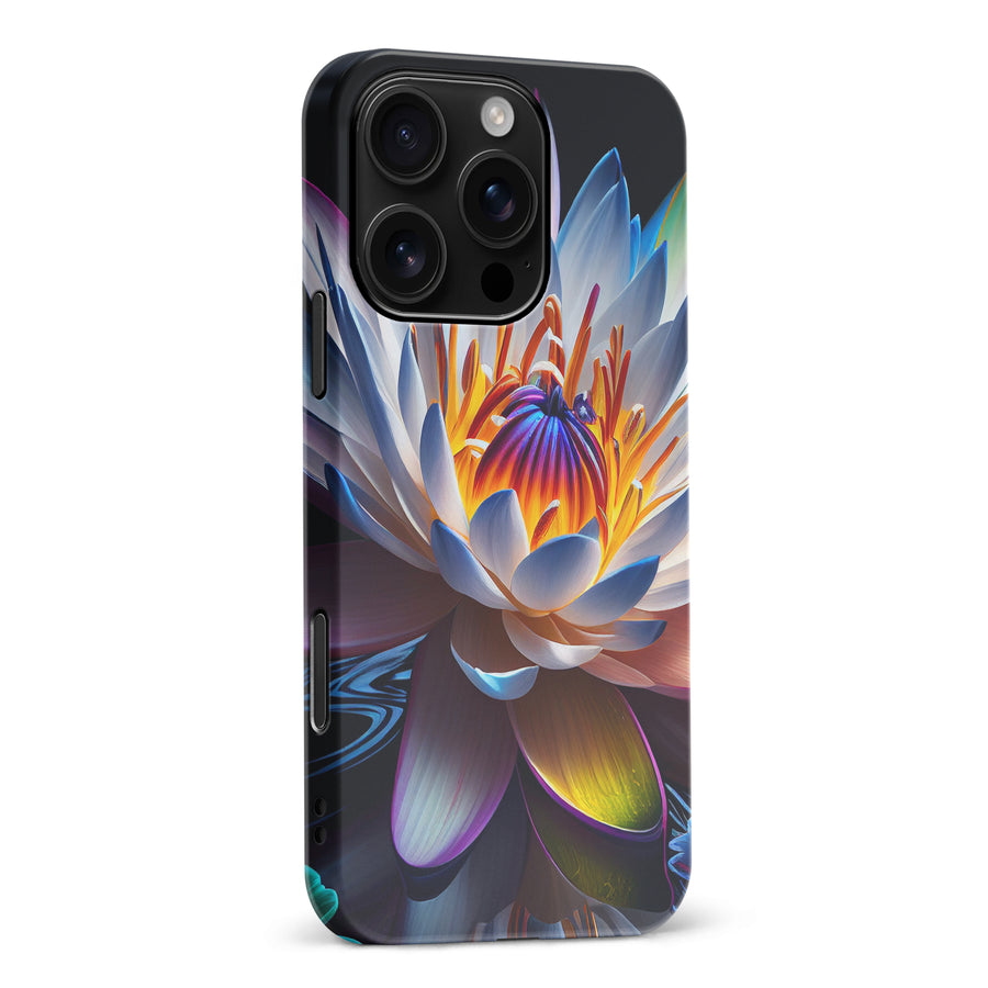 iPhone 16 Pro Max Lotus Phone Case in Black