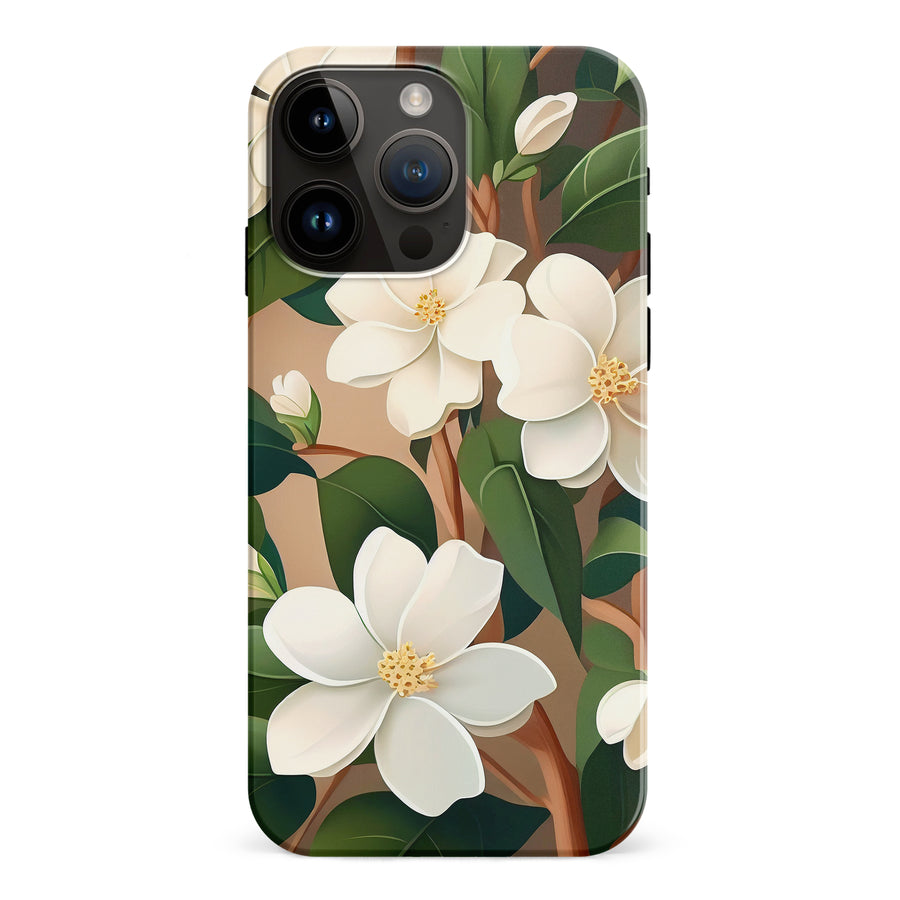 iPhone 15 Pro Max Jasmin Phone Case in Cream