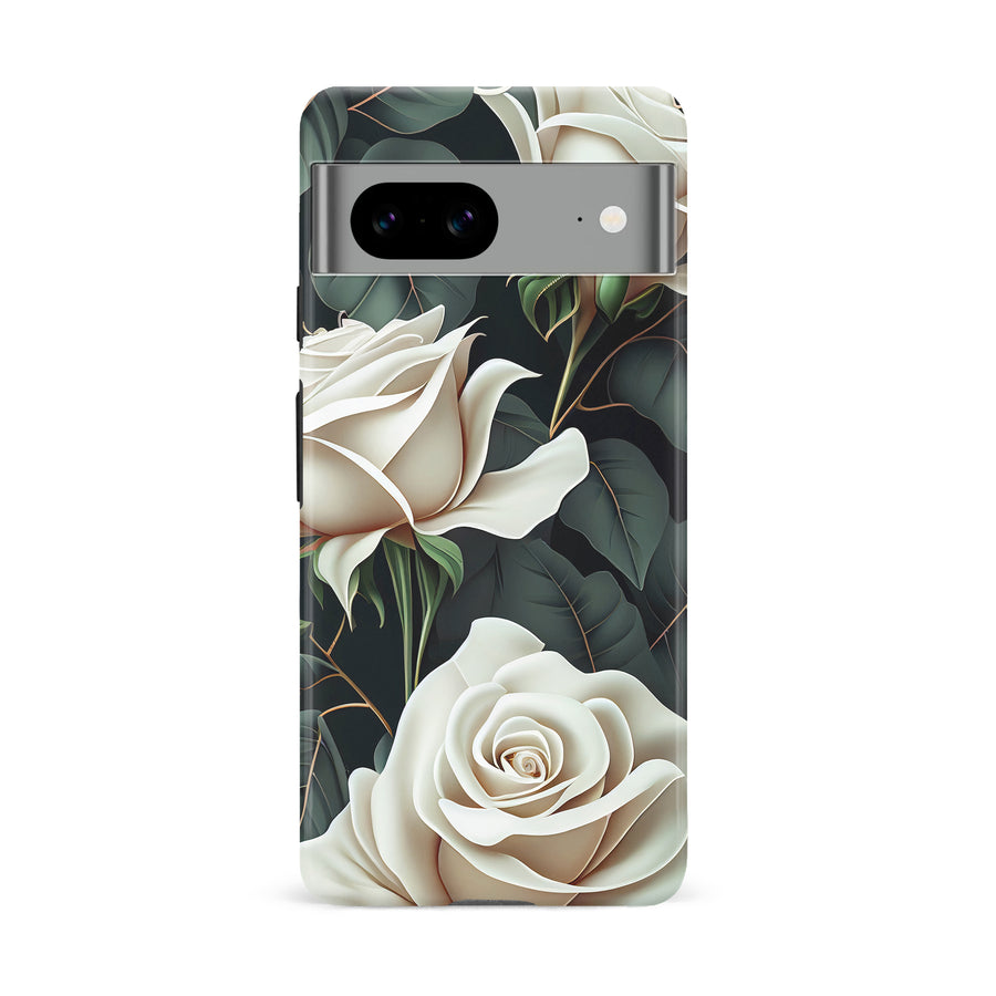 Google Pixel 8A Roses Phone Case in Green