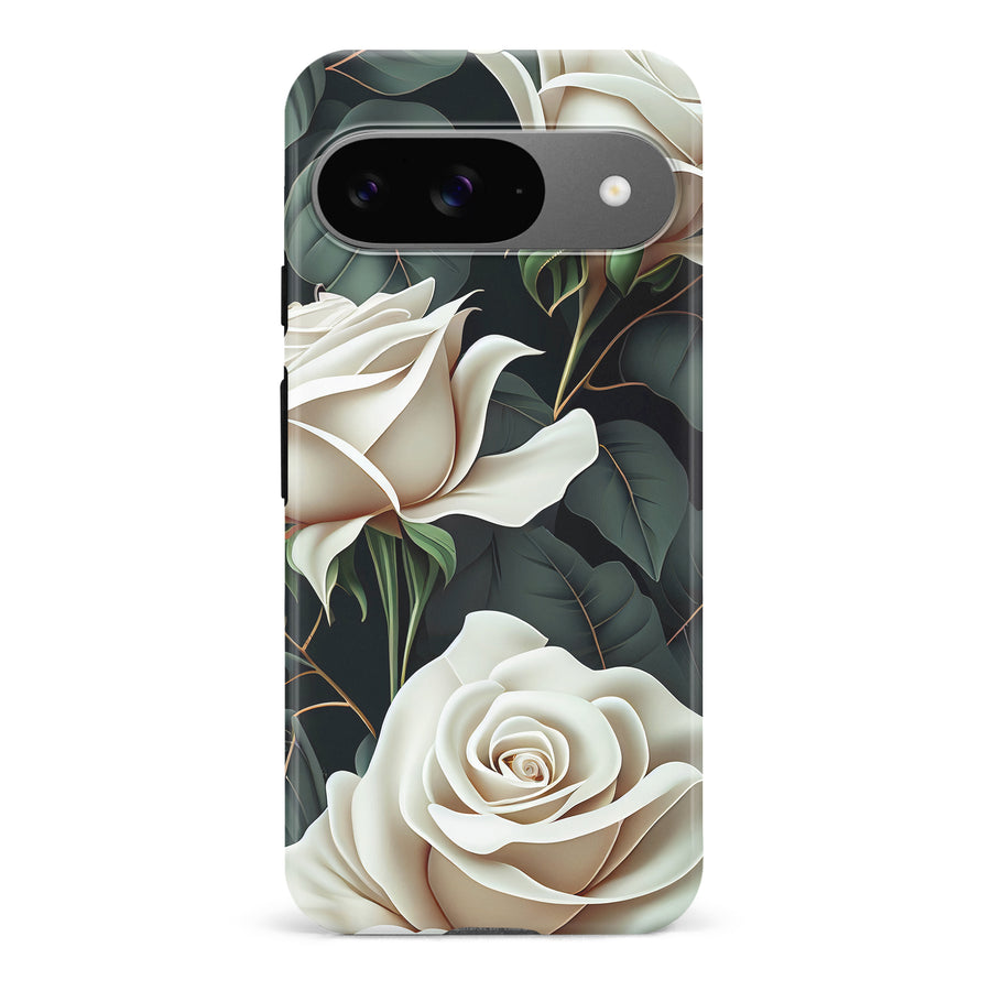 Google Pixel 9 Roses Phone Case in Green