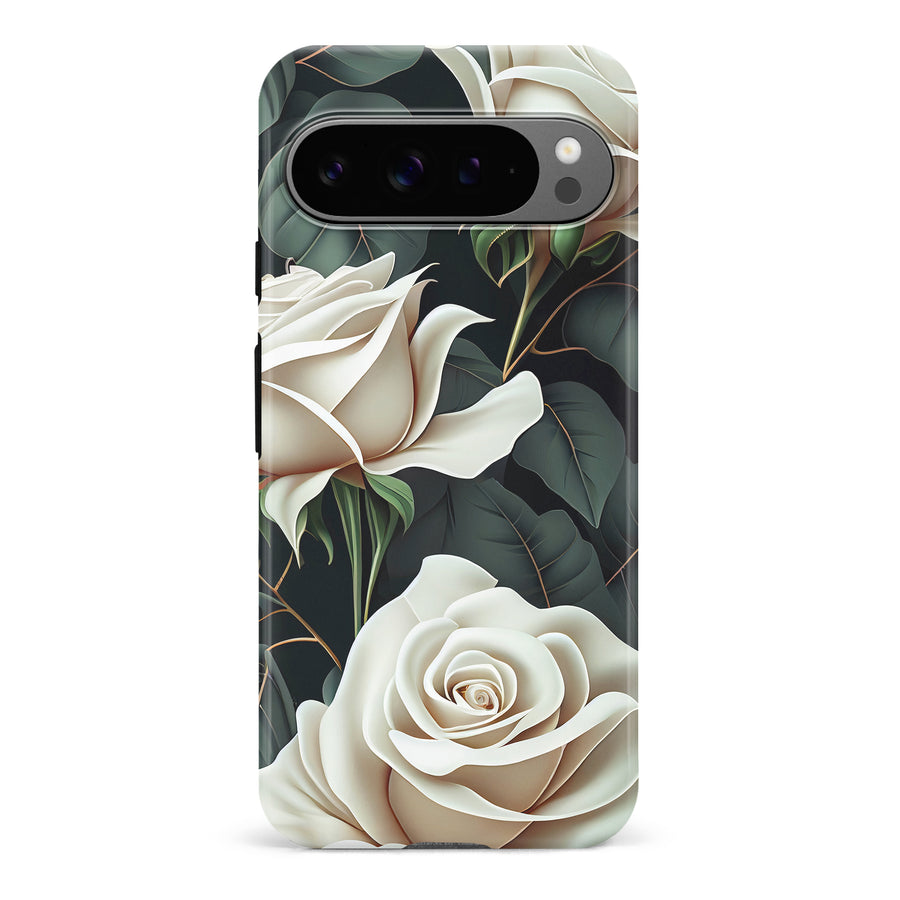 Google Pixel 9 Pro Roses Phone Case in Green