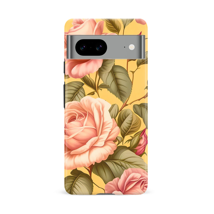 Google Pixel 8A Roses Phone Case in Yellow