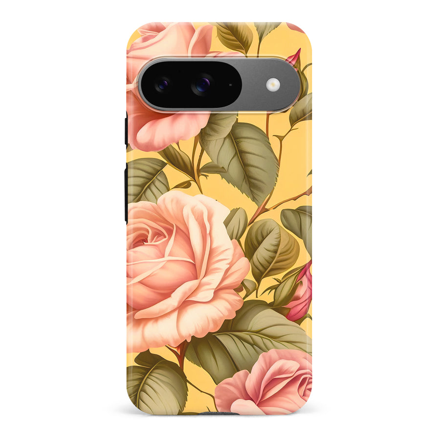 Google Pixel 9 Roses Phone Case in Yellow