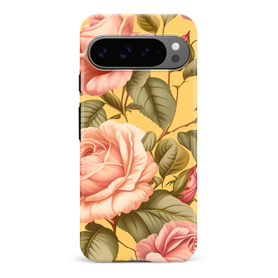 Google Pixel 9 Pro Roses Phone Case in Yellow