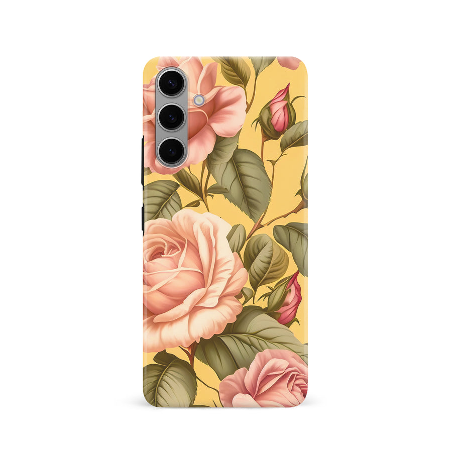 Samsung Galaxy S24 Roses Phone Case in Yellow
