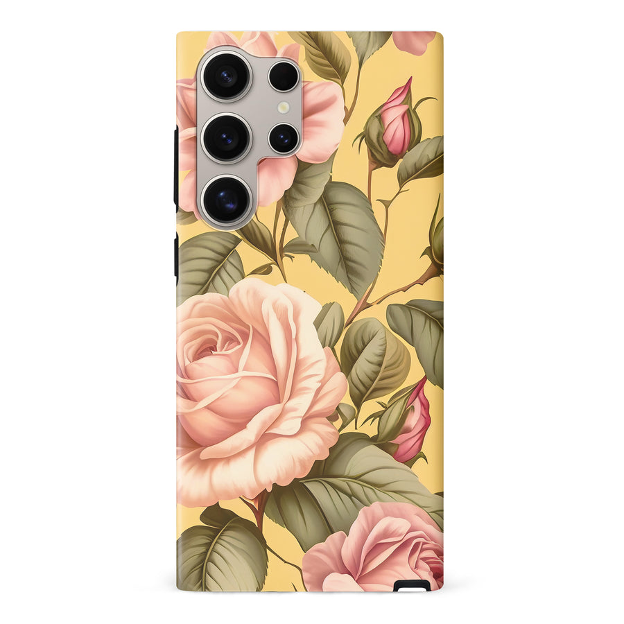 Samsung Galaxy S24 Ultra Roses Phone Case in Yellow