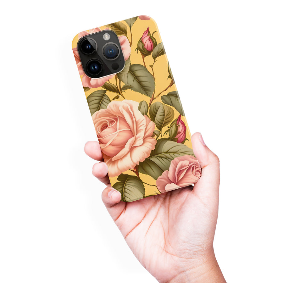 iPhone 15 Pro Max Roses Phone Case in Yellow