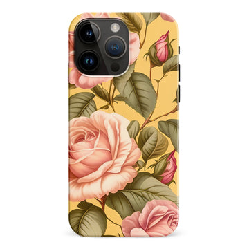iPhone 15 Pro Max Roses Phone Case in Yellow