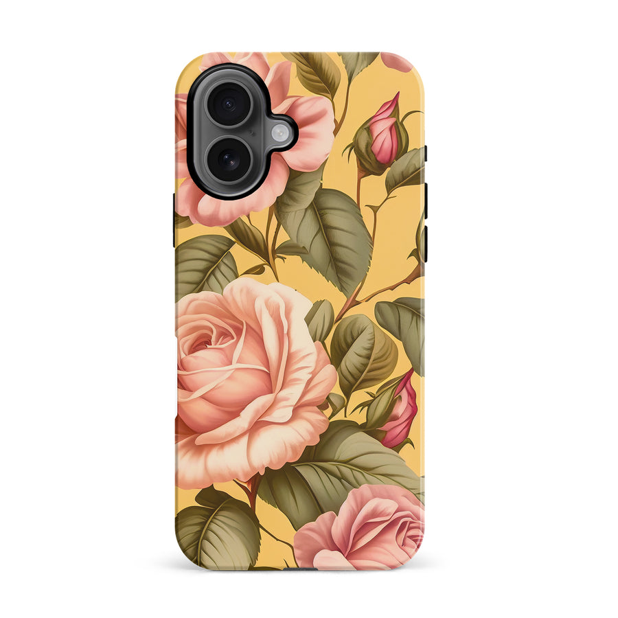 iPhone 16 Roses Phone Case in Yellow