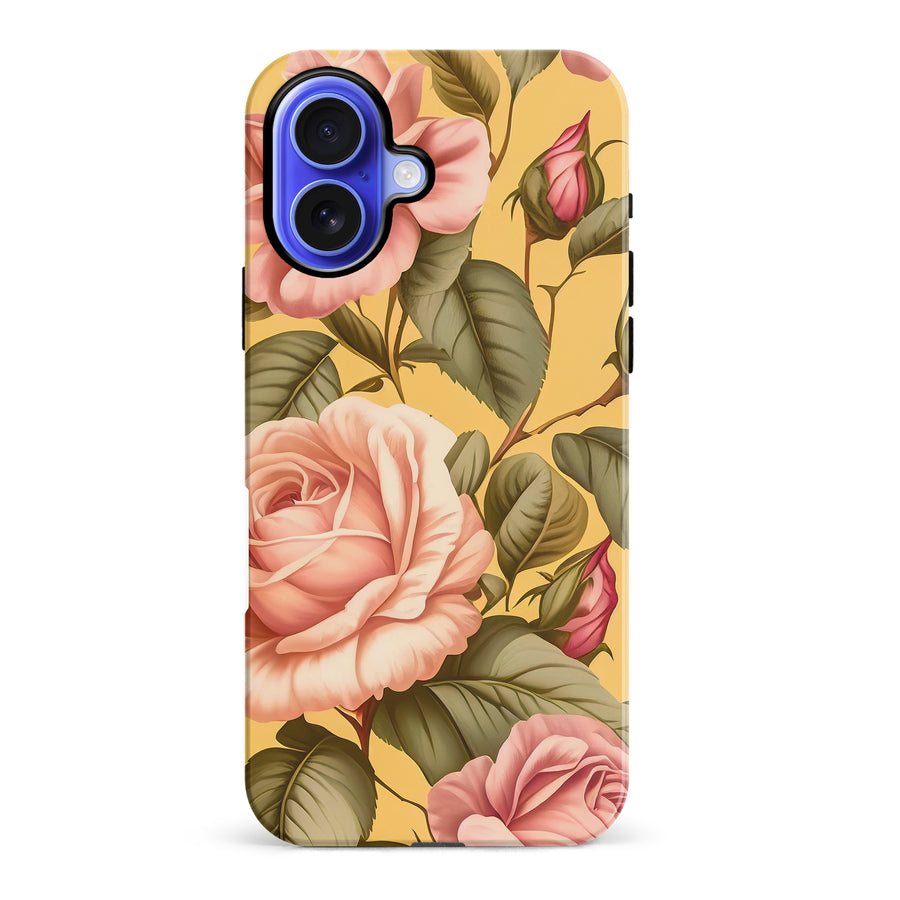 iPhone 16 Plus Roses Phone Case in Yellow