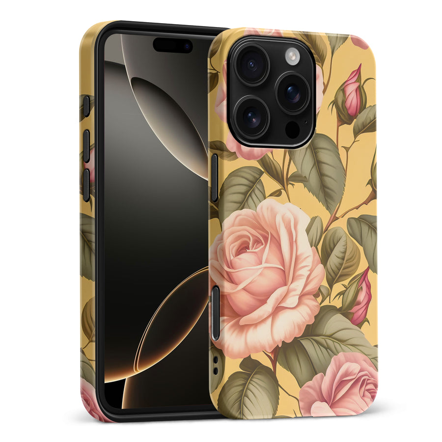 iPhone 16 Pro Max Roses Phone Case in Yellow