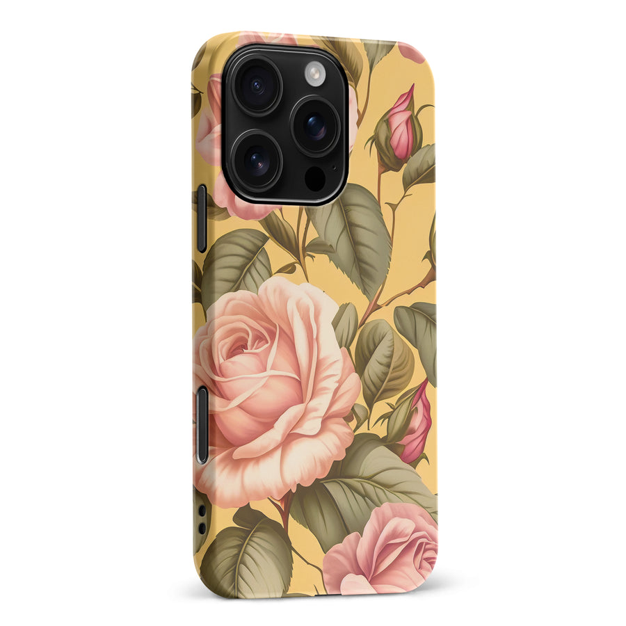 iPhone 16 Pro Max Roses Phone Case in Yellow