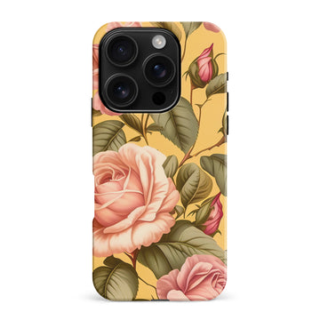 iPhone 16 Pro Max Roses Phone Case in Yellow