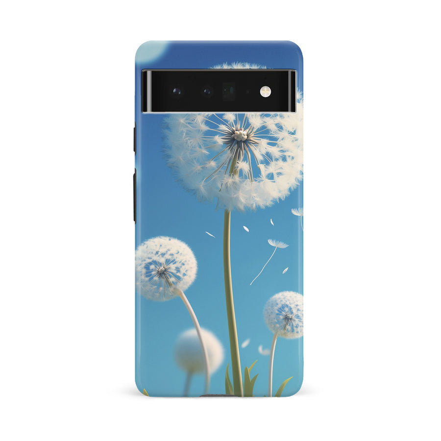 Google Pixel 6A Dandelion Phone Case in Blue