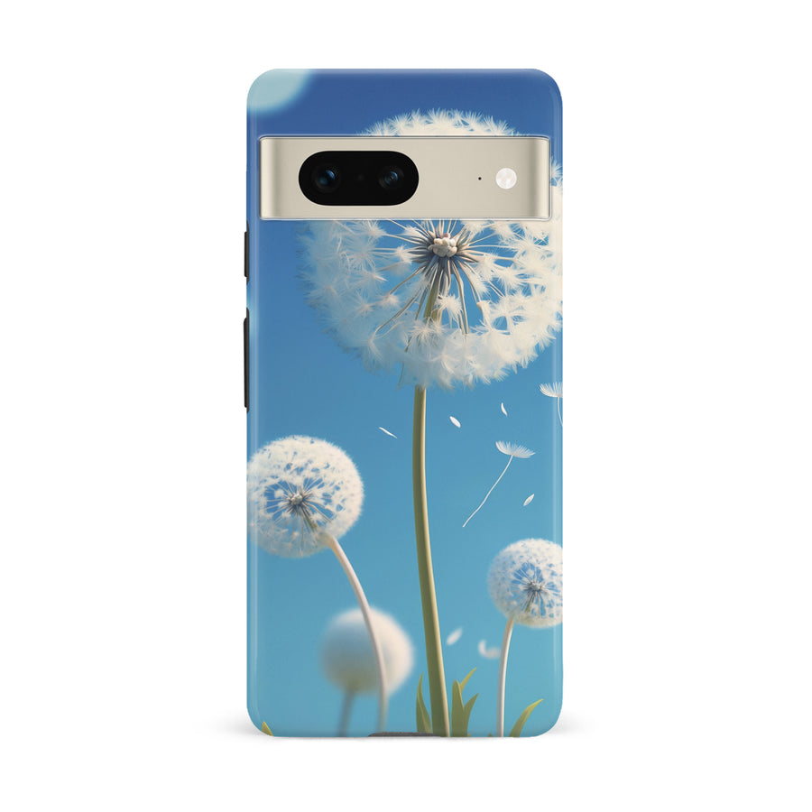 Google Pixel 7 Dandelion Phone Case in Blue
