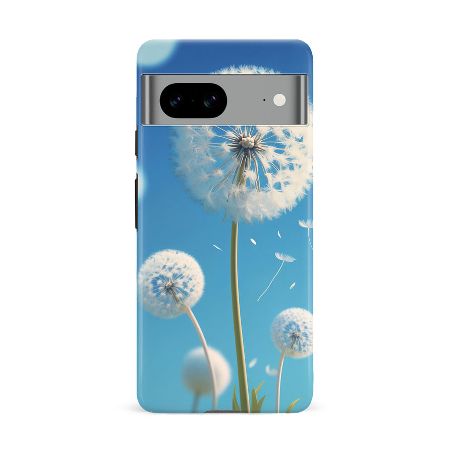 Google Pixel 8A Dandelion Phone Case in Blue