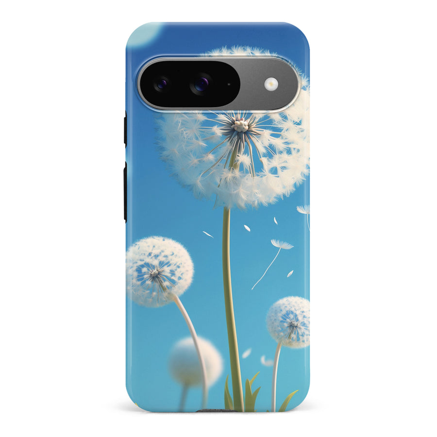 Google Pixel 9 Dandelion Phone Case in Blue