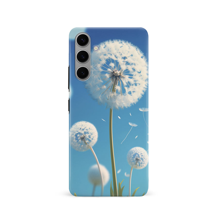 Samsung Galaxy S24 Dandelion Phone Case in Blue