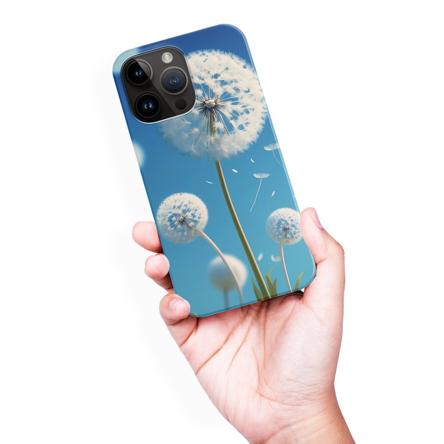 iPhone 15 Pro Max Dandelion Phone Case in Blue