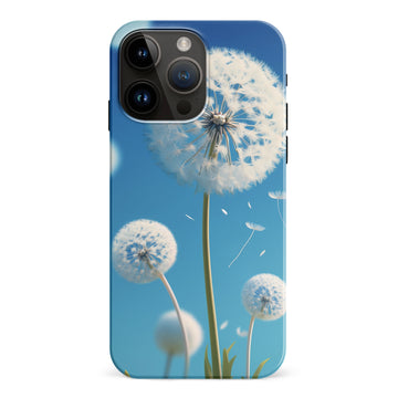 iPhone 15 Pro Max Dandelion Phone Case in Blue