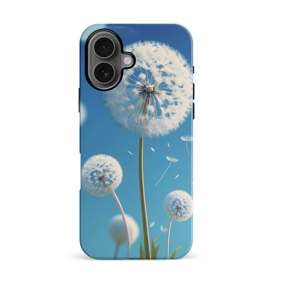 iPhone 16 Dandelion Phone Case in Blue