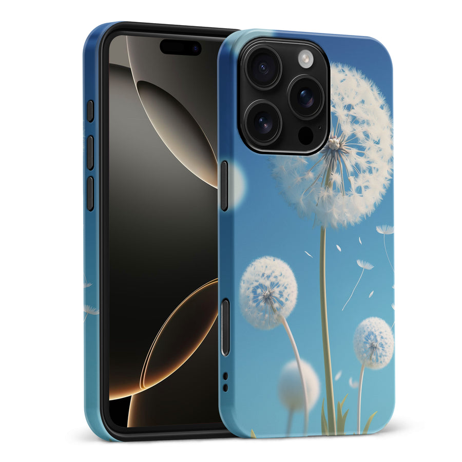 iPhone 16 Pro Max Dandelion Phone Case in Blue