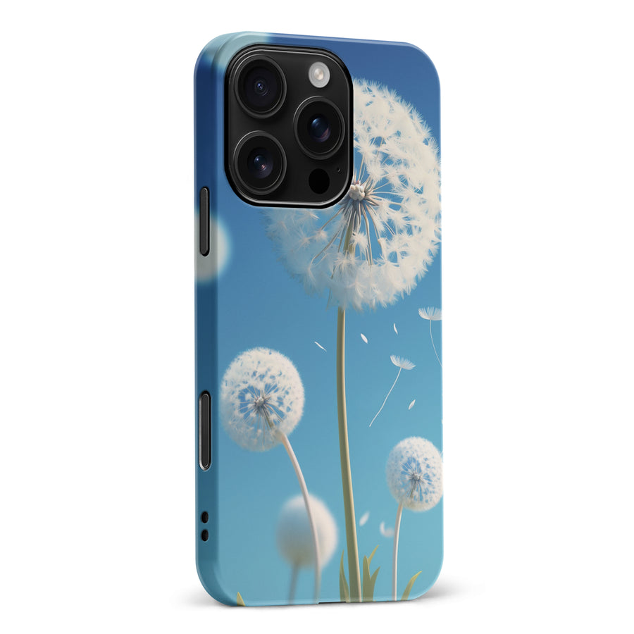 iPhone 16 Pro Max Dandelion Phone Case in Blue