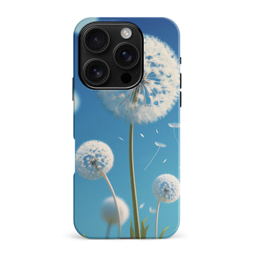 iPhone 16 Pro Max Dandelion Phone Case in Blue