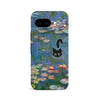 Black Cat In Water Lilies Phone Case