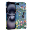 Black Cat In Water Lilies Phone Case