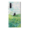Samsung Galaxy Note 10 Plus Black Cat In Green Wheat Fields Phone Case
