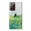 Samsung Galaxy Note 20 Ultra Black Cat In Green Wheat Fields Phone Case