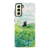 Samsung Galaxy S22 Plus Black Cat In Green Wheat Fields Phone Case