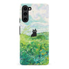 Samsung Galaxy S23 Plus Black Cat In Green Wheat Fields Phone Case