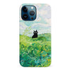 iPhone 12 Pro Max Black Cat In Green Wheat Fields Phone Case