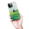 iPhone 13 Pro Max Black Cat In Green Wheat Fields Phone Case